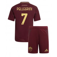 AS Roma Lorenzo Pellegrini #7 Koti Peliasu Lasten 2024-25 Lyhythihainen (+ Lyhyet housut)